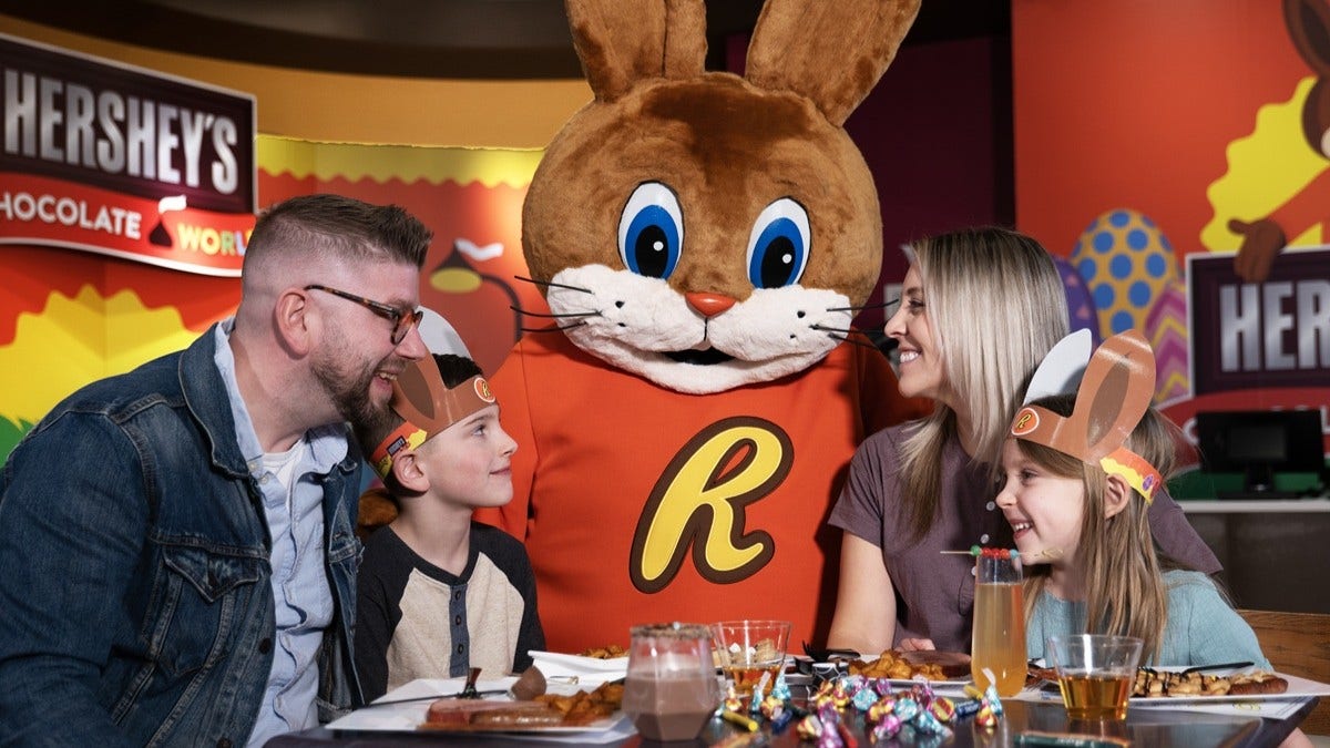 Family Enjoying Breakfast with the REESTER Bunny