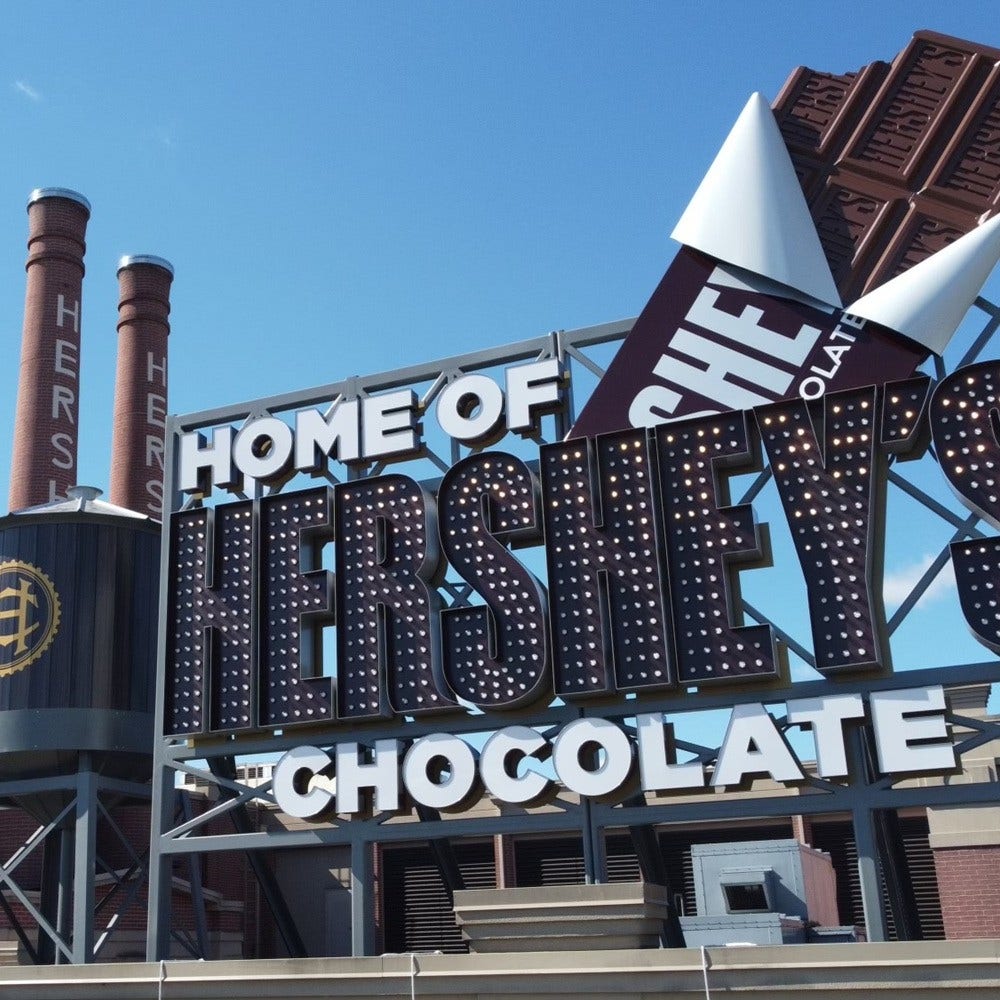 Home of HERSHEY'S Chocolate sign