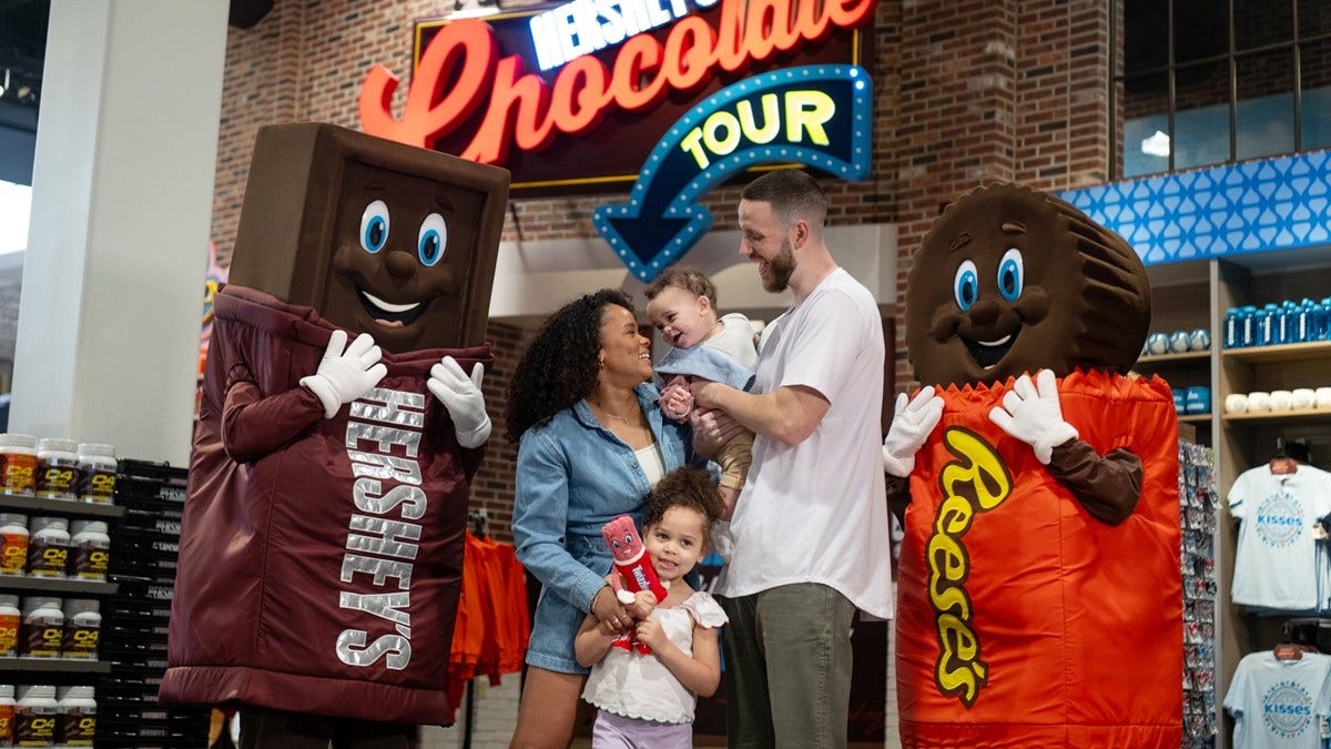 Family with Hershey's Characters