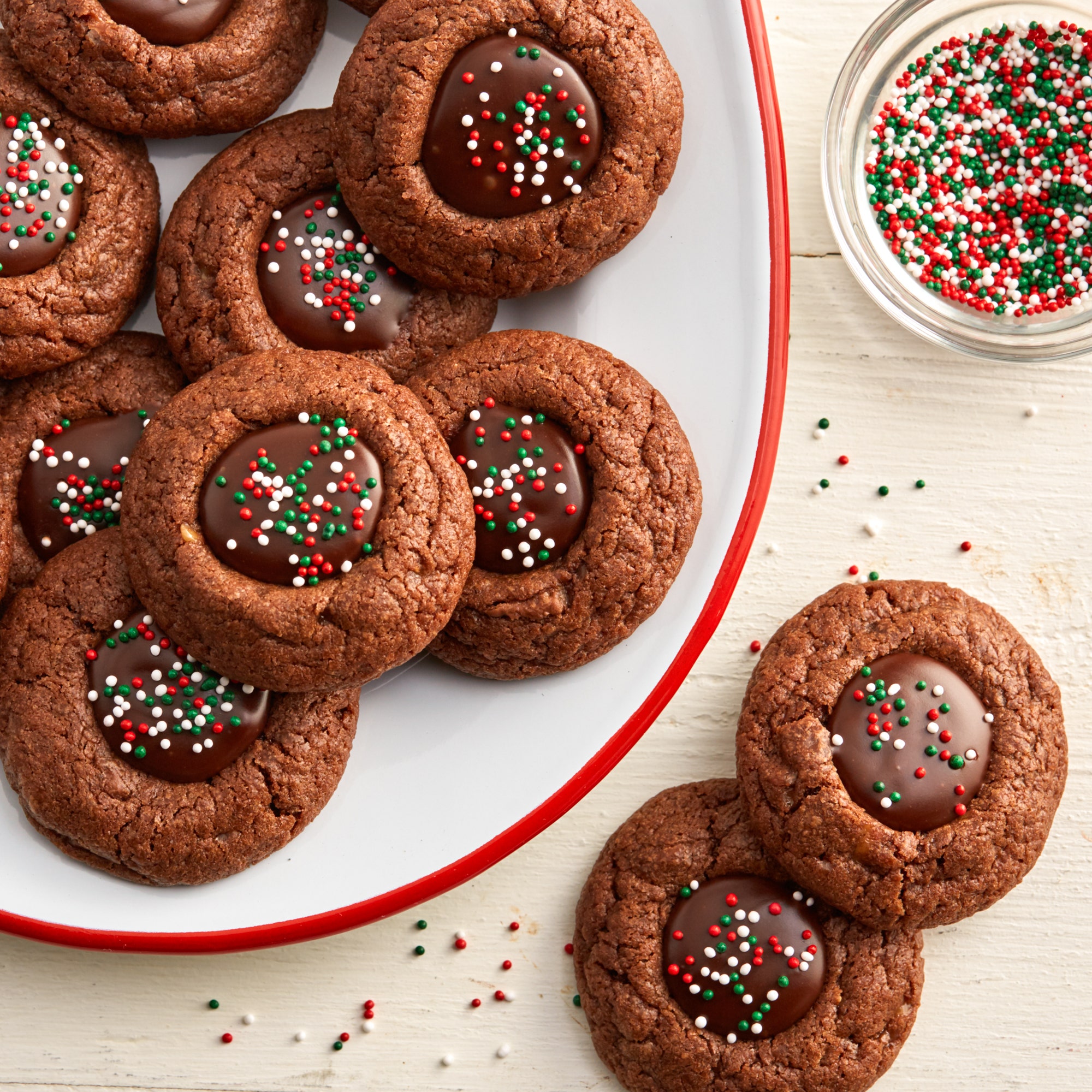 ChocolateToffee Thumbprint Cookies HERSHEY'S Kitchens