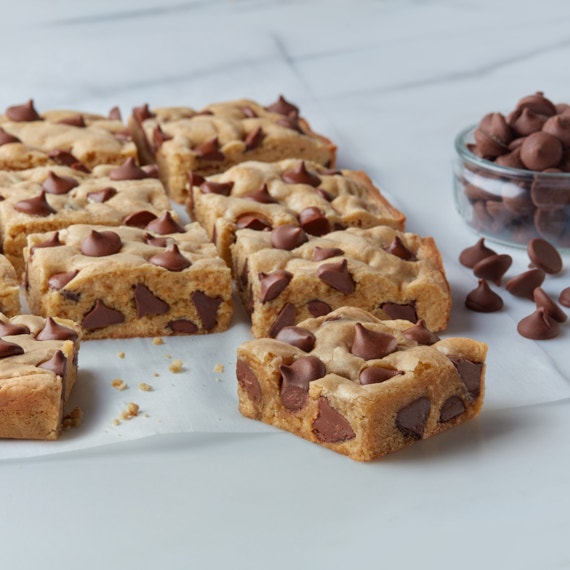 Mini KISSES Chewy Blondies Recipe Hershey's Kitchens