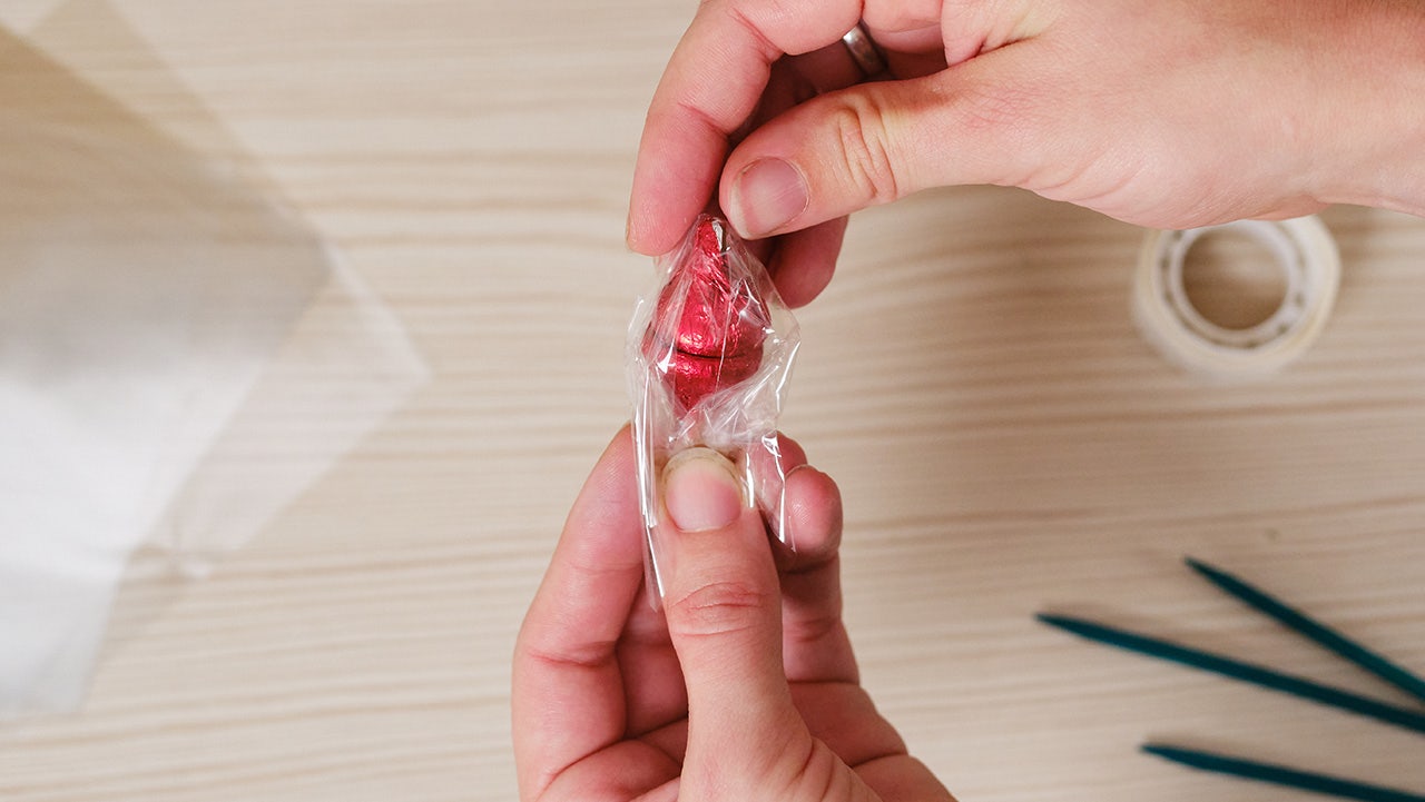 wrapping kisses in cellophane