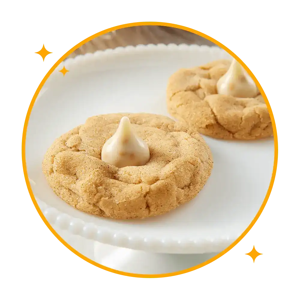 pair of hersheys kisses snickerdoodle blossoms